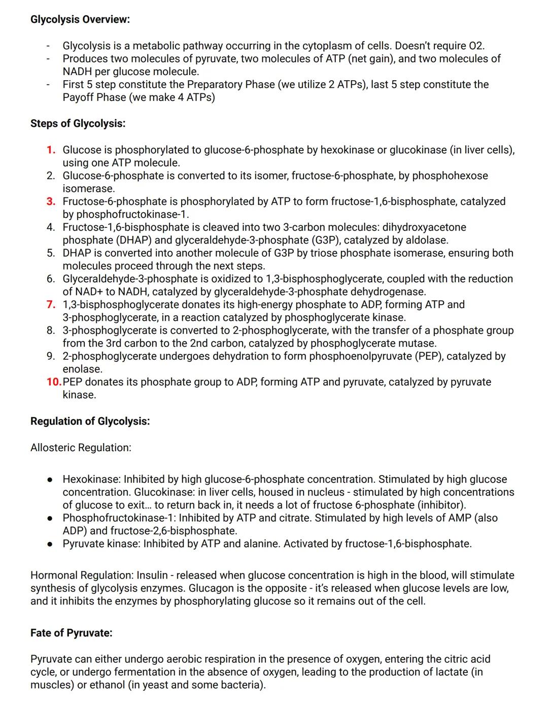 Glycolysis Overview:
- Glycolysis is a metabolic pathway occurring in the cytoplasm of cells. Doesn't require 02.
- Produces two molecules o