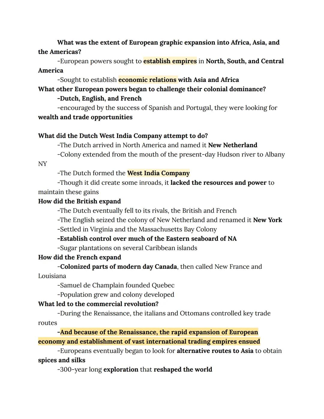 Unit 5: European Explorers and Geographic Expansion
The expanding economies of European states stimulated trade markets in Asia!
What are