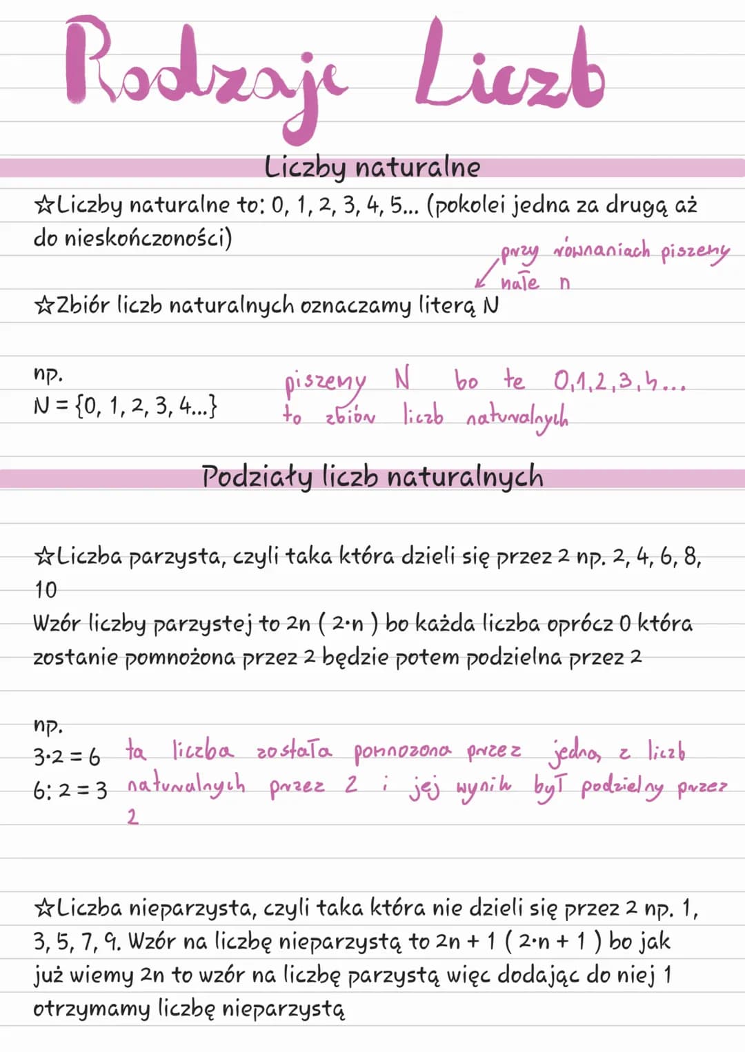# Rodzaje Liczb
## Liczby naturalne
☆Liczby naturalne to: 0, 1, 2, 3, 4, 5... (pokolei jedna za drugą aż
do nieskończoności)
☆Zbiór liczb