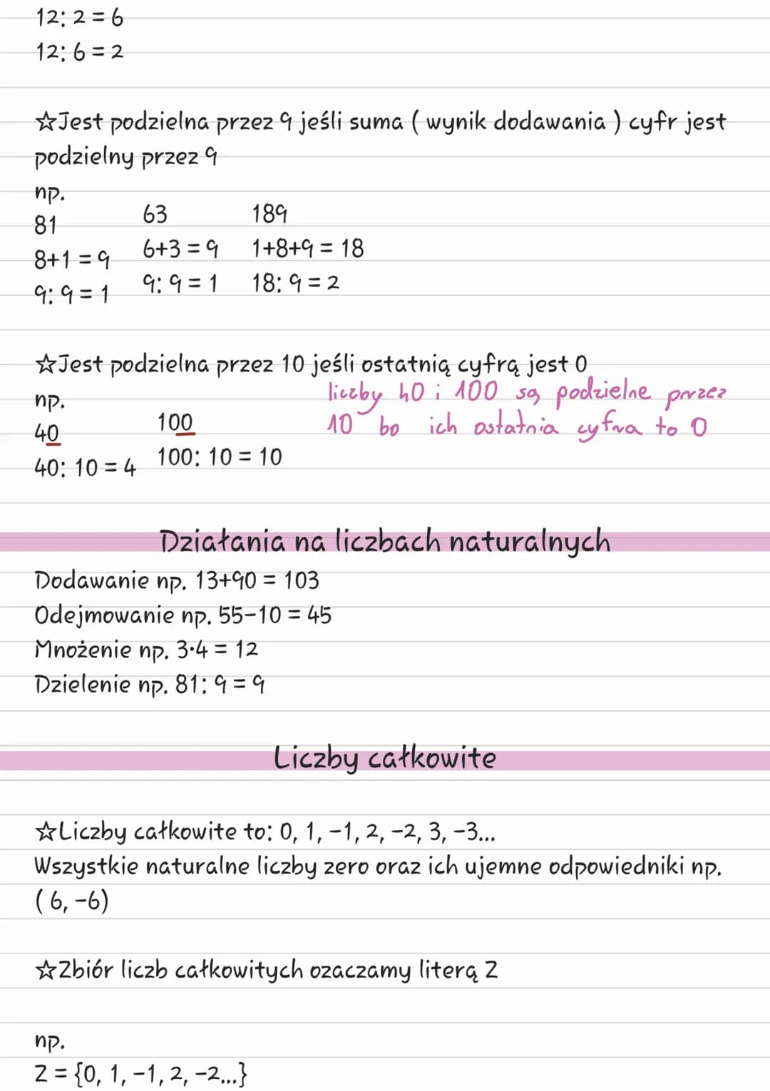 # Rodzaje Liczb
## Liczby naturalne
☆Liczby naturalne to: 0, 1, 2, 3, 4, 5... (pokolei jedna za drugą aż
do nieskończoności)
☆Zbiór liczb