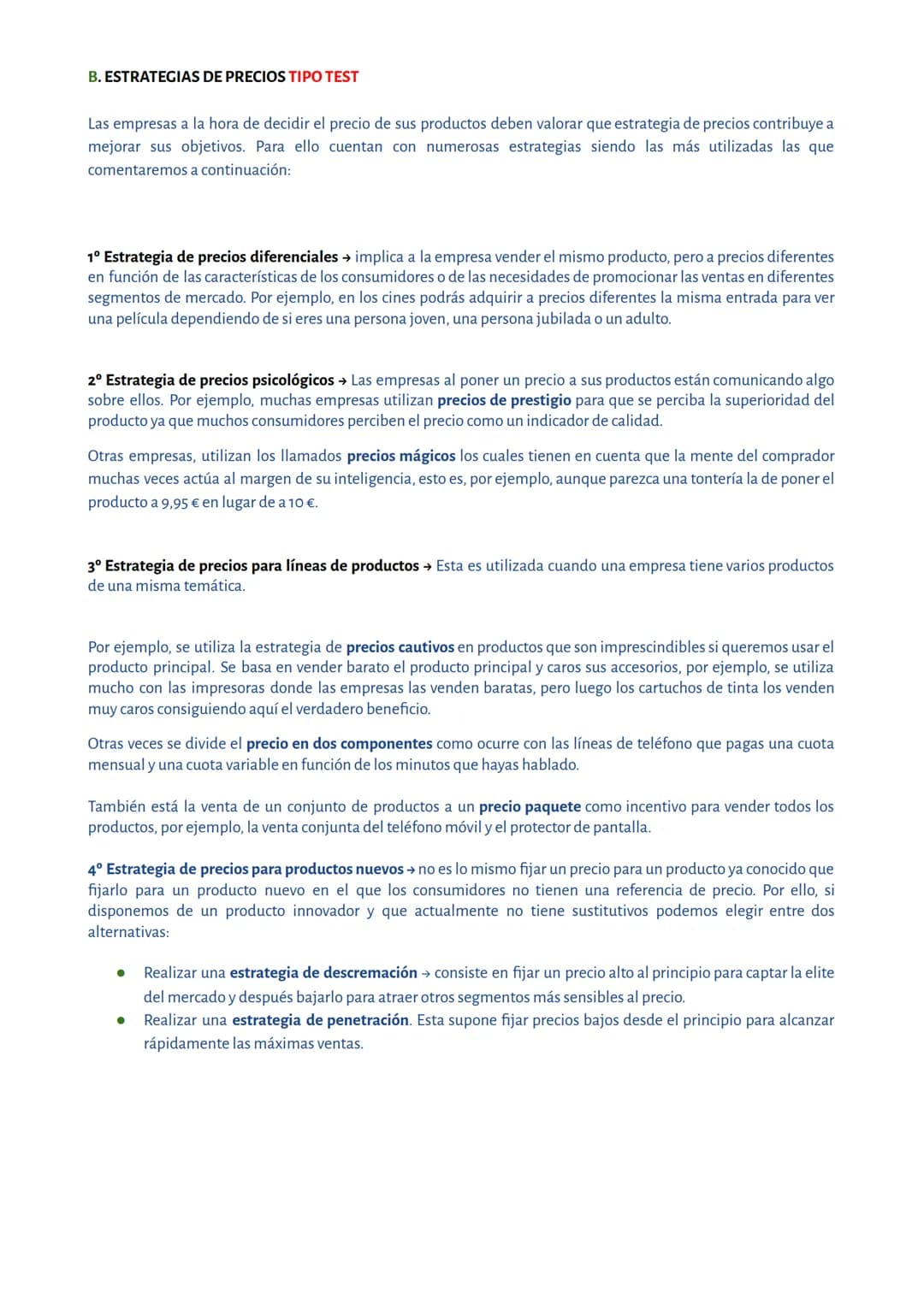 # LOS INSTRUMENTOS DEL MARKETING MIX
1. EL MARKETING MIX. DESARROLLO
El marketing mix es una estrategia que permite ofrecer a un precio de