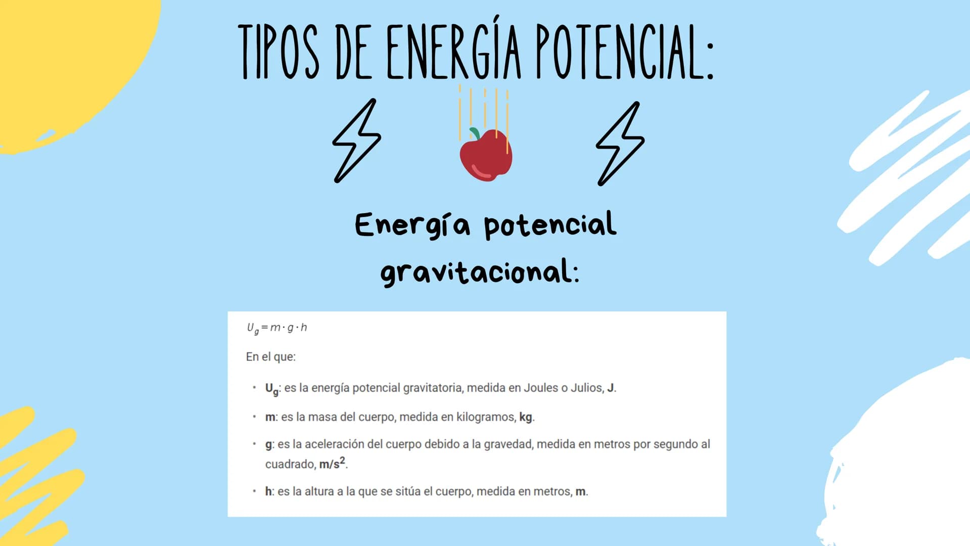 # LA FÍSICA EN EL
EJERCICIO
(Energía potencial) # ¿QUÉ ES LA ENERGÍA
POTENCIAL?
Es la energía almacenada en un
cuerpo respecto a su posic