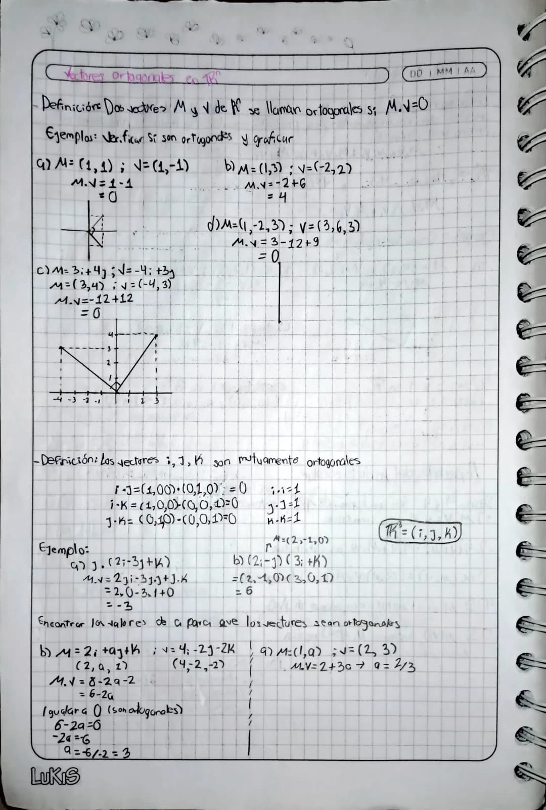 # Vectores en TR² y TB³
DD IMMIAA
- Definición: Un vector geométrico es un segmento entre dos puntos que
tiene magnitud y dirección. Se re
