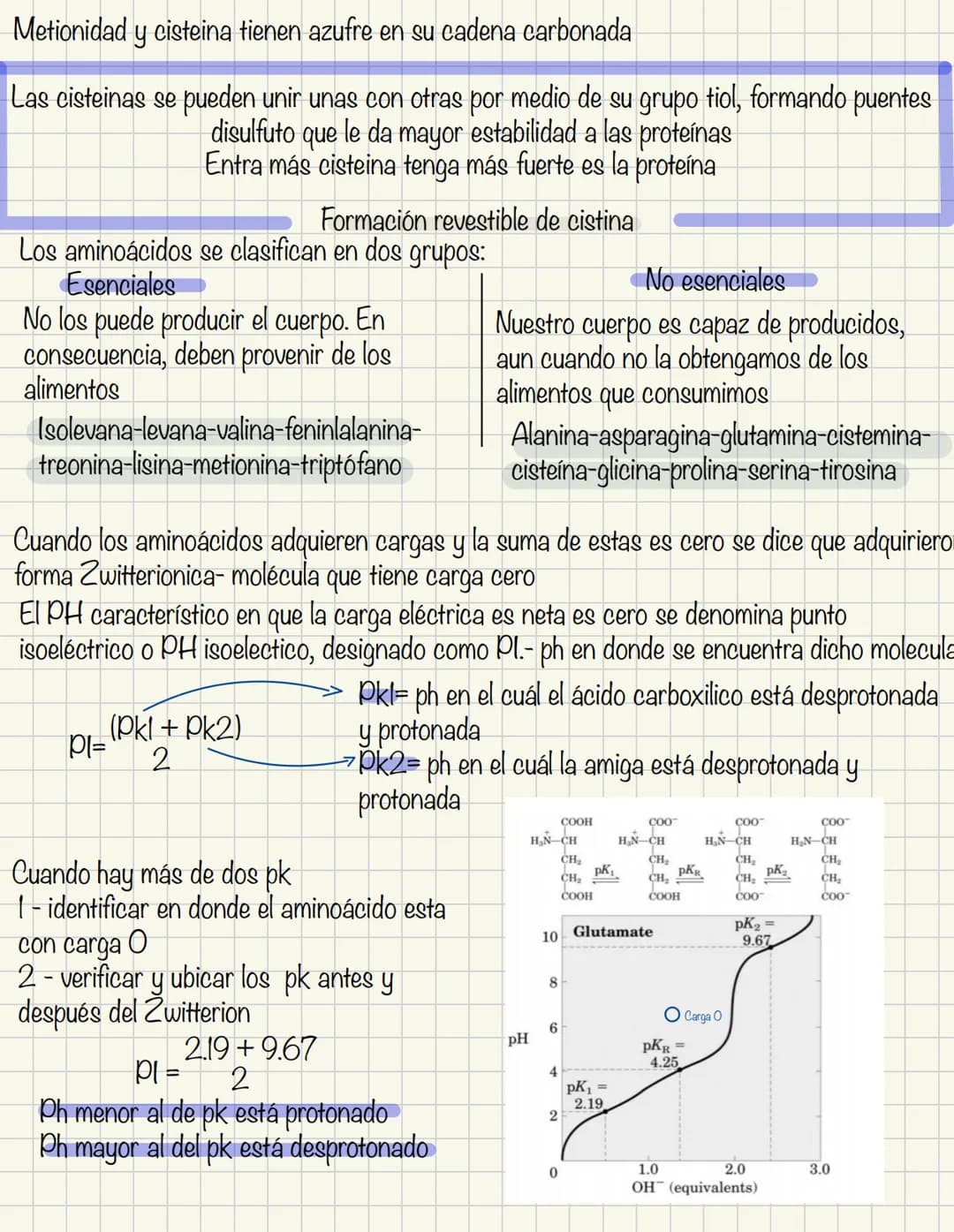 Aminoácidos conforman las proteínas en nuestro cuerpo. Estos aminoácidos tiene un
grupo amino y un ácido carboxilico(obligatorio). En el cue
