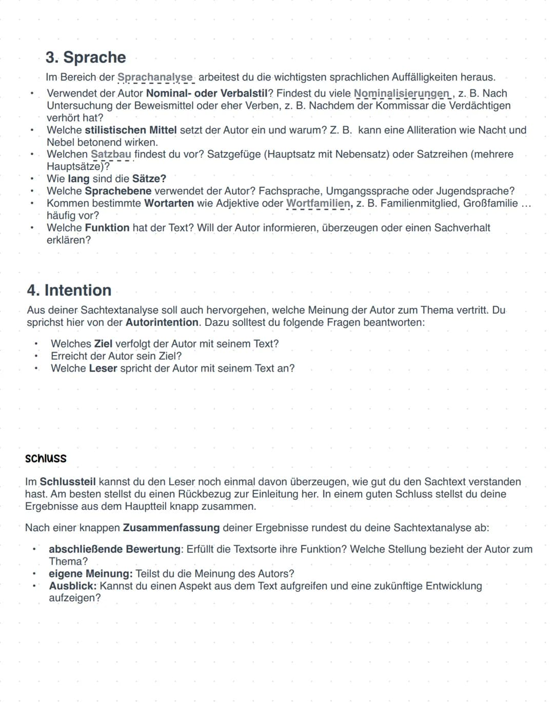 # Analyse
Pragmatische Texte
(sachtextanalyse) # Definition
sachtexte sind informierende Texte. Das bedeutet, dass sie geschrieben werden,