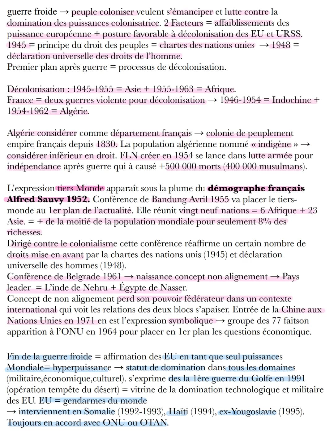 # SÉQUENCE 1
Le jeu des puissance dans les relation internationales depuis 1945
# DATES
- 1947: Indépendance de l'inde et du Pakistan
- ler