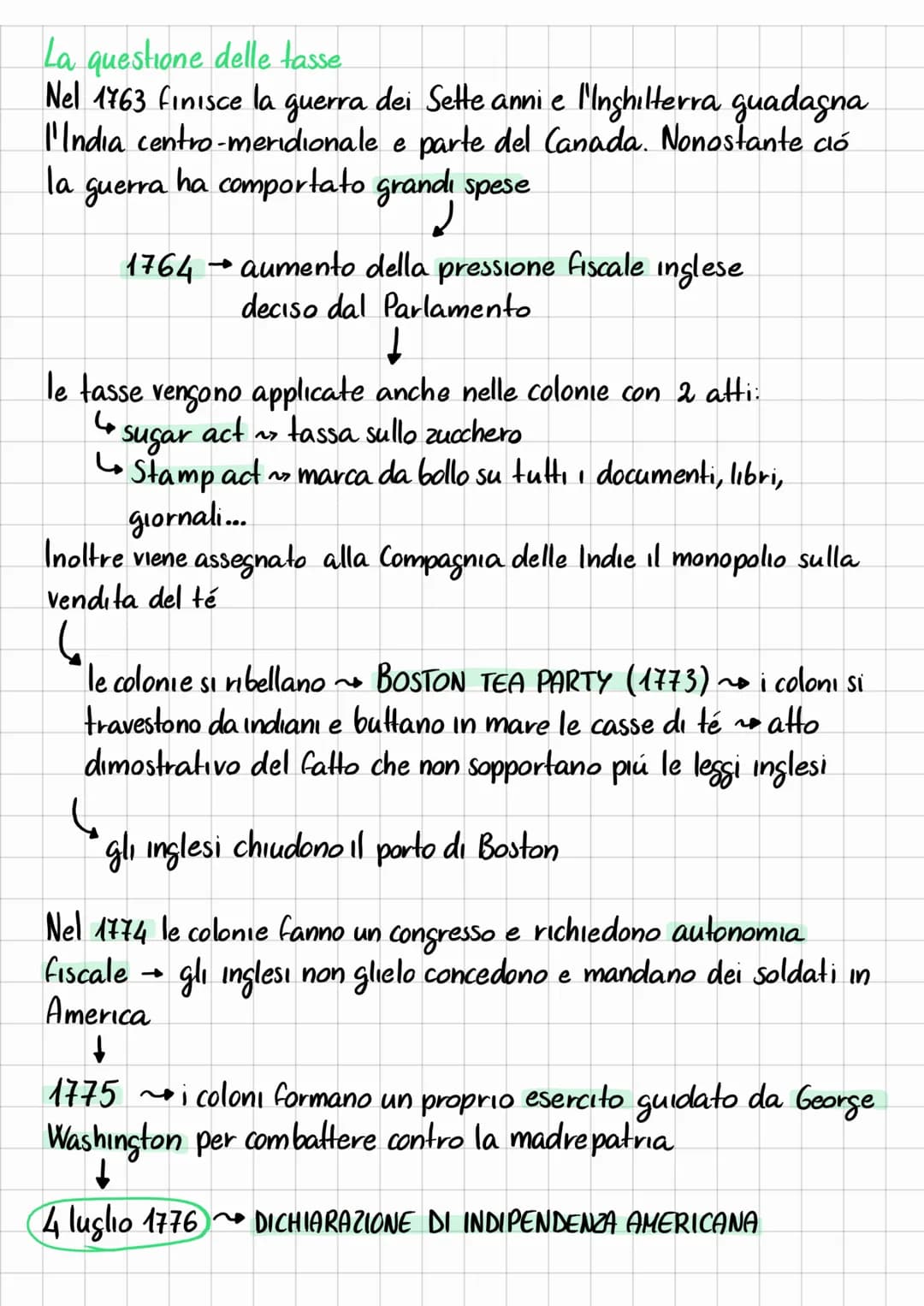 # RIVOLUZIONE AMERICANA (1763-1787)
↳ ha portato alla nascita degli USA
Colome inglesi d'America nel XVIII sec.
- le prime colonie furono