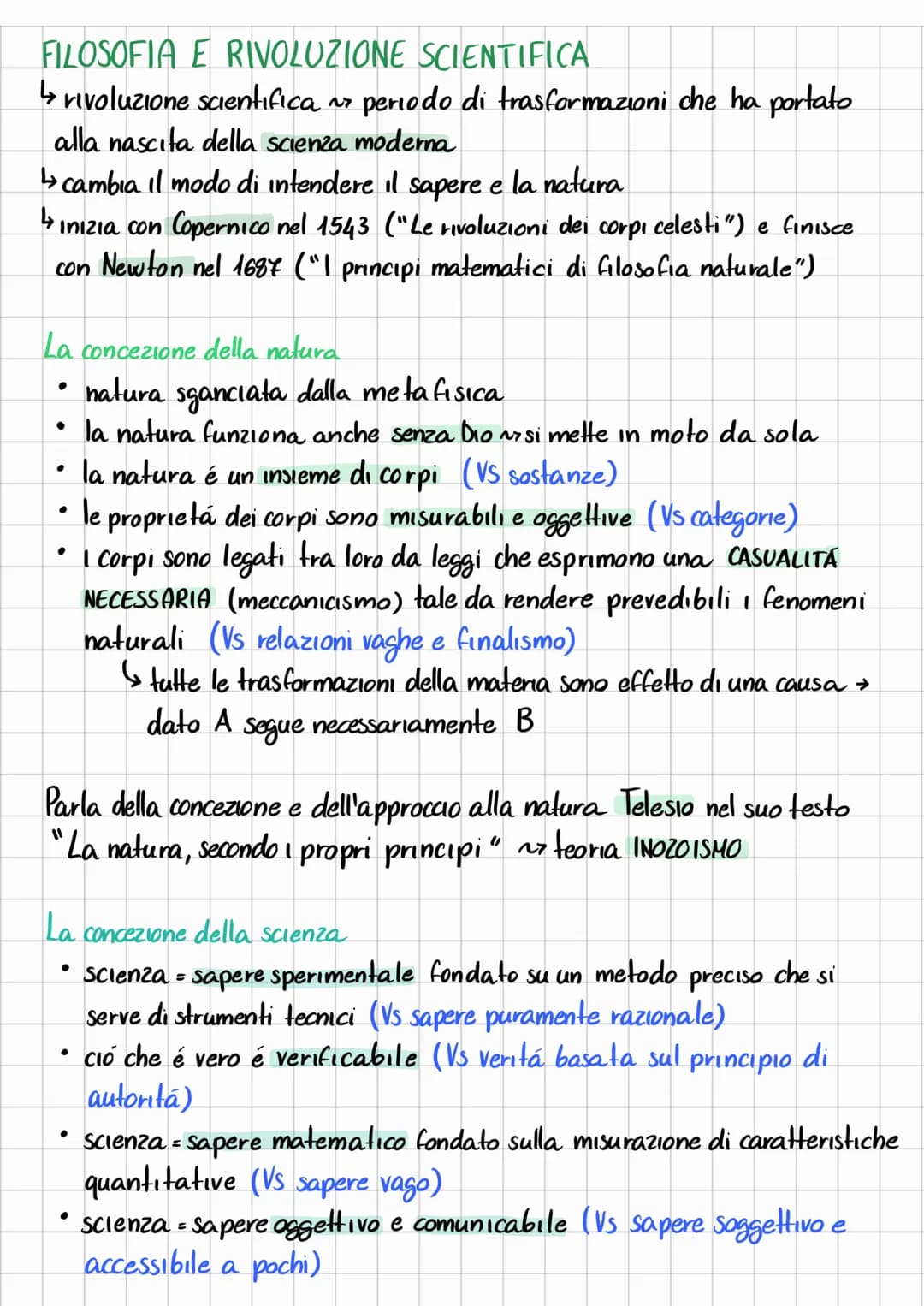# FILOSOFIA E RIVOLUZIONE SCIENTIFICA
↳ rivoluzione scientifica ~~ periodo di trasformazioni che ha portato
alla nascita della scienza mode