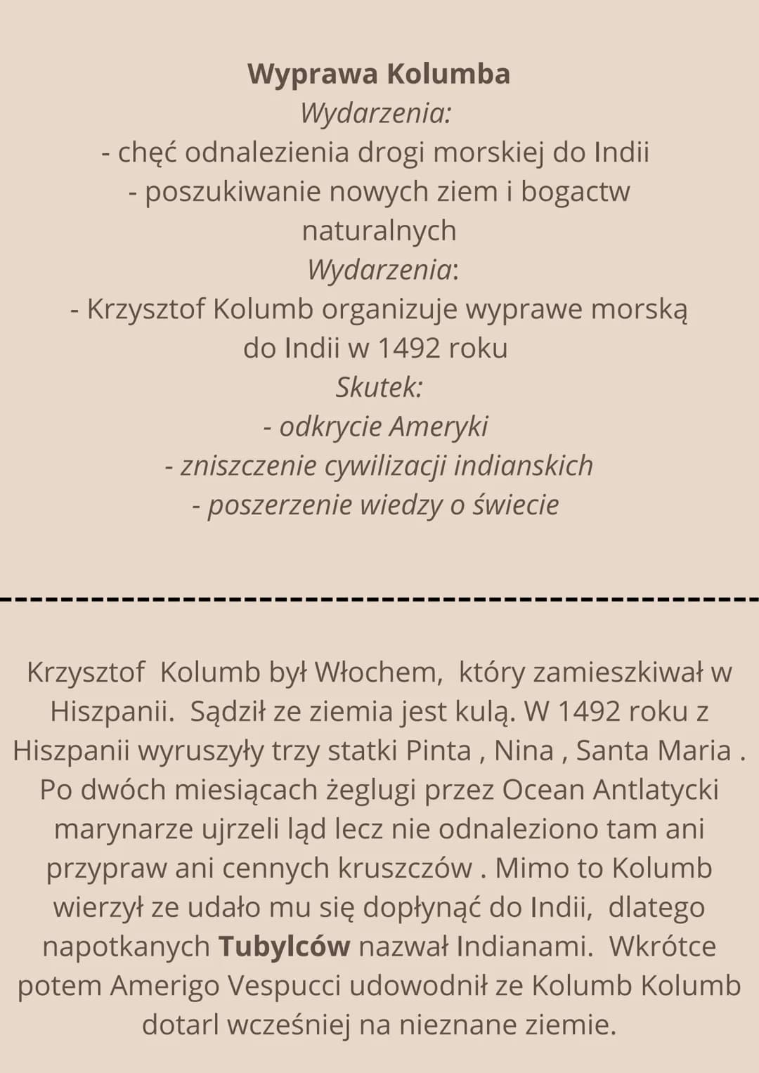 # Historia
Wielkie odkrycia
geograficzne
1492 r - odkrycie Ameryki
przez Krzysztofa Kolumba
1498 r - odkrycie drogi morskiej
do Indii prz