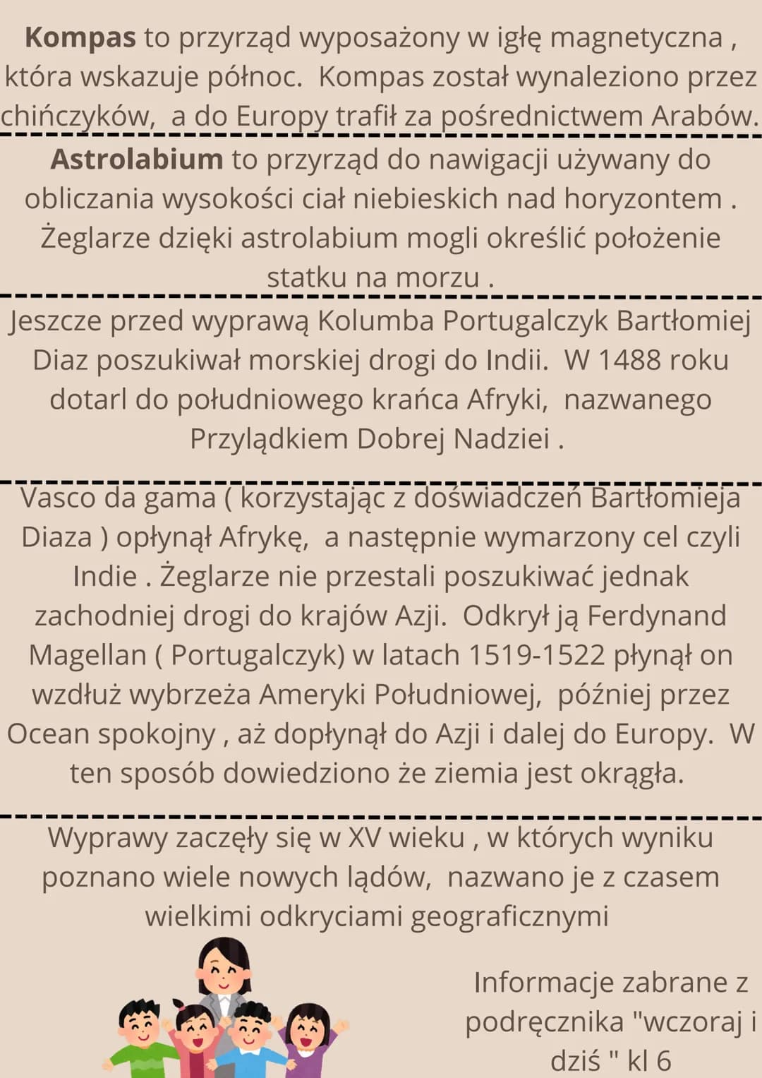# Historia
Wielkie odkrycia
geograficzne
1492 r - odkrycie Ameryki
przez Krzysztofa Kolumba
1498 r - odkrycie drogi morskiej
do Indii prz