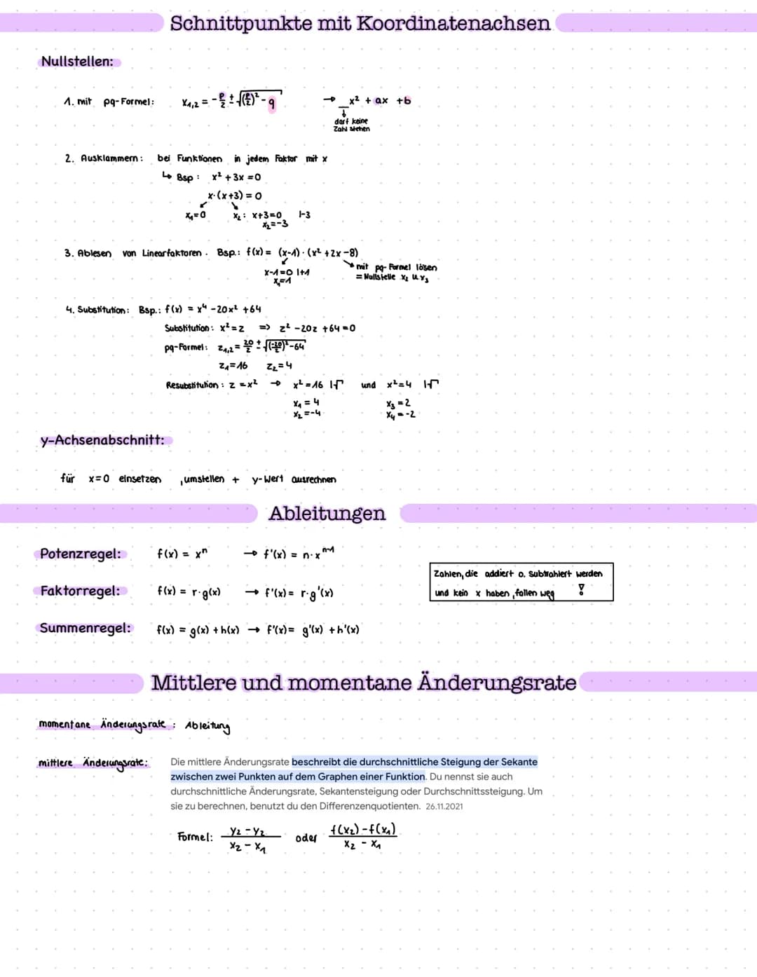 - Analysis # Definitions- und Wertebereich
Definitionsmenge (Df):
- Henge aller x-Werte, die im Graphen auftauchen/vorhanden sind
Schreib