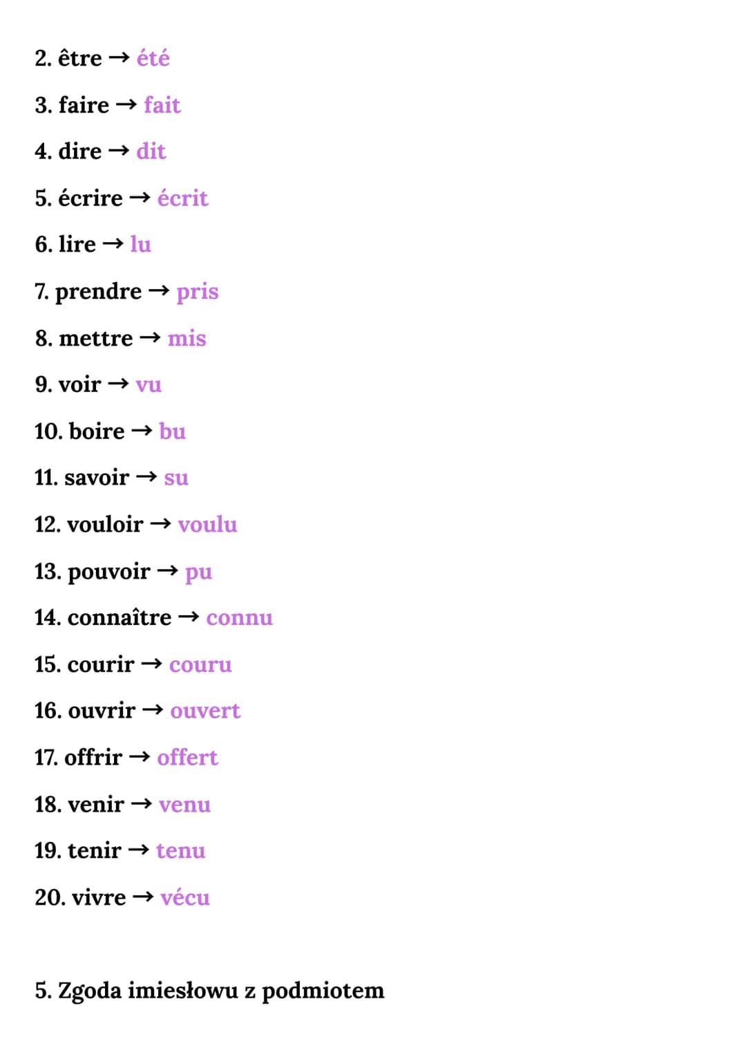 Passé Composé to jeden z podstawowych czasów
przeszłych w języku francuskim. Używa się go do
opisania czynności, które zakończyły się w prze