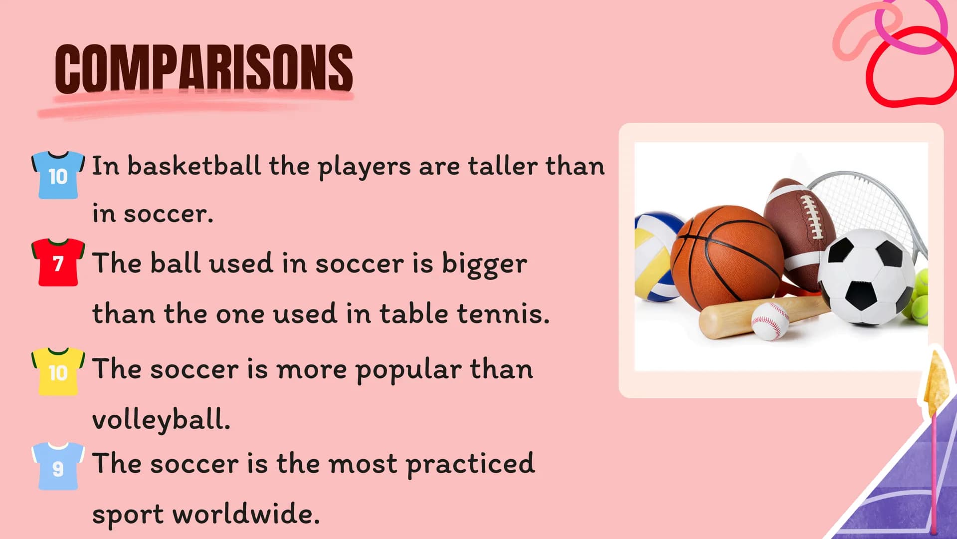 SOCCER # AGENDA
WHAT IS SOCCER?
WHAT IS ITS OBJECTIVE?
HOW LONG DOES IT LAST?
COMPARISONS
وللل # WHAT IS SOCCER?
Soccer is a team spor