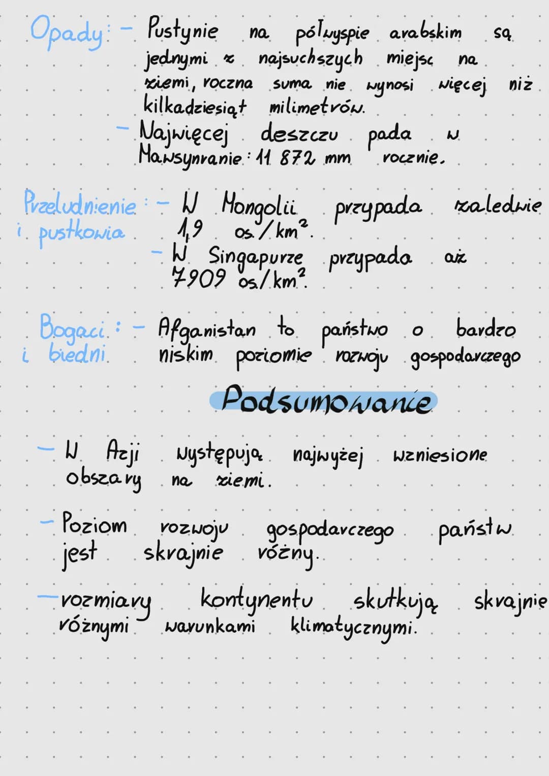 Geografia
- To Azja - kontynent geograficznych
kontrastón
Azja to największy kontynent świata.
Klimat: Nystępują wszystkie strefy klimaty