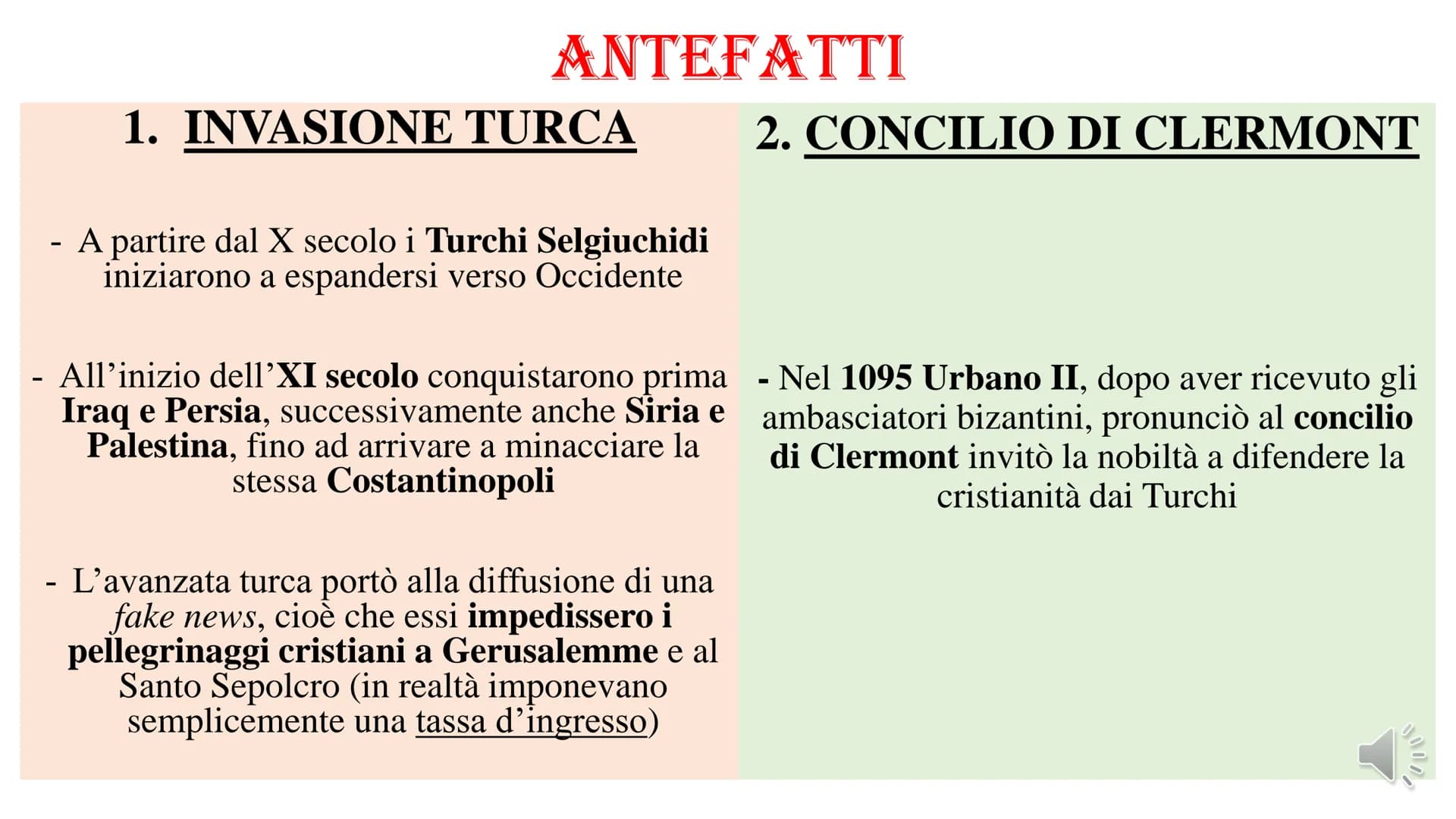 # LE CROCIATE DUE DIRETTRICI DI ESPANSIONE
1. OCCIDENTE
I regni
cristiani di Spagna
sottraggono ampi
territori ai Mori
(Reconquista)
2. OR