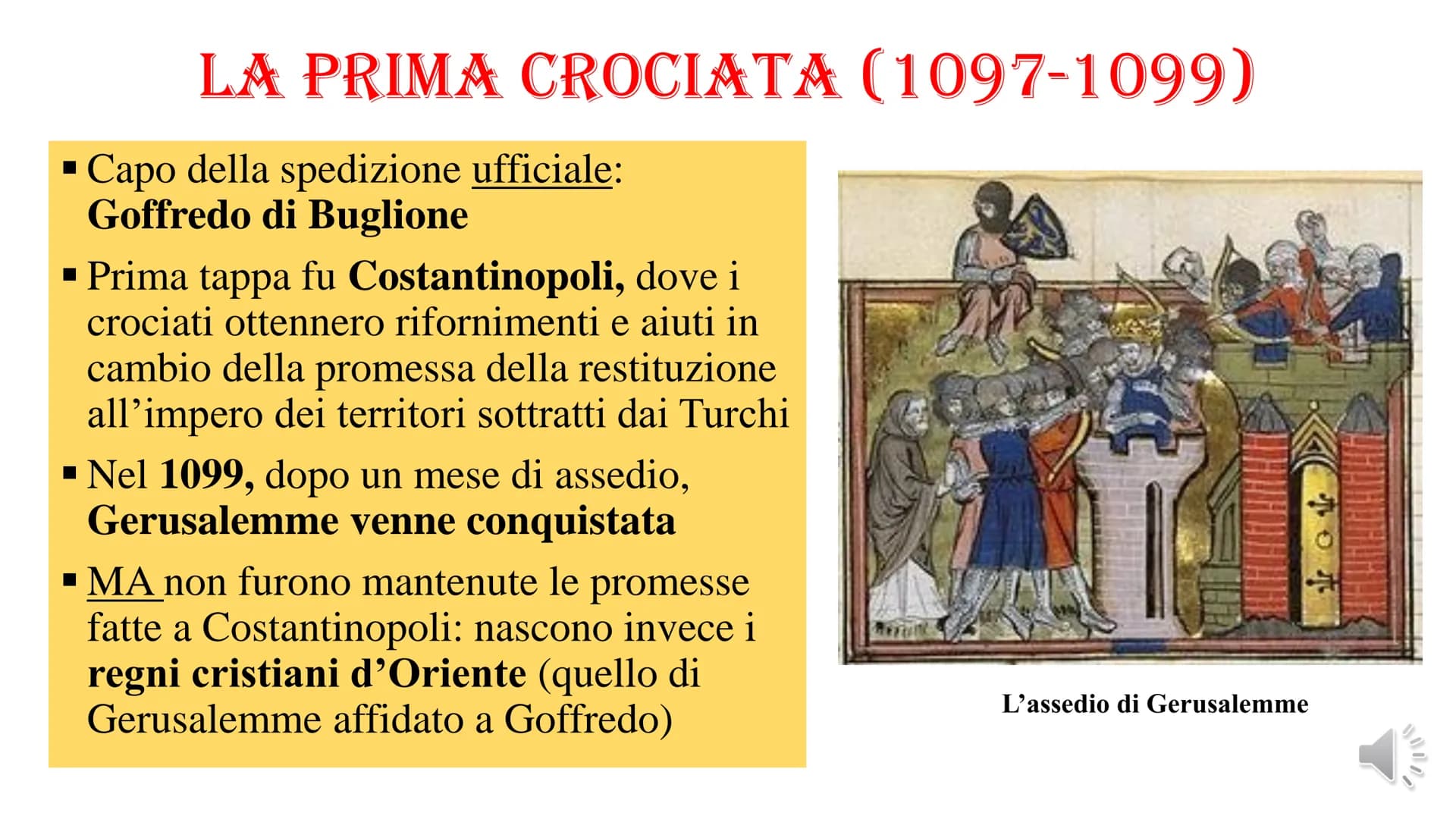 # LE CROCIATE DUE DIRETTRICI DI ESPANSIONE
1. OCCIDENTE
I regni
cristiani di Spagna
sottraggono ampi
territori ai Mori
(Reconquista)
2. OR