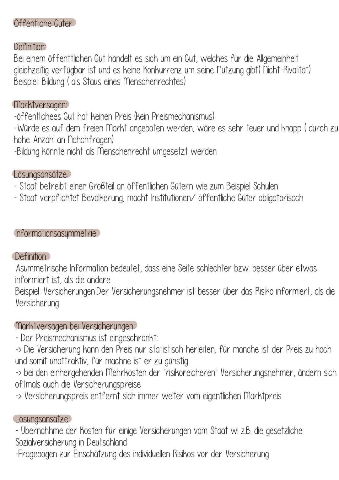 # MARKTVERSAGEN
Gründe für Markt versagen
- der Preismechanismus funktioniert nicht völlig
- das Marktergebnis ist nicht optional
- der fre