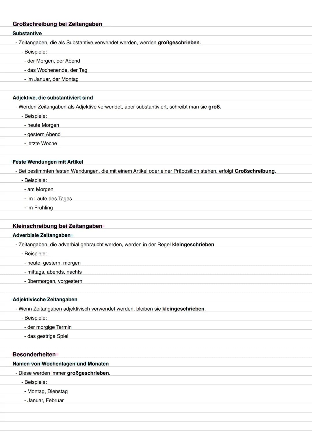 # Rechtschreibregeln
Groß- und Kleinschreibung
Was muss man großschreiben?
* Nomen (Substantive) -> erkennt man an unbestimmten (ein, e