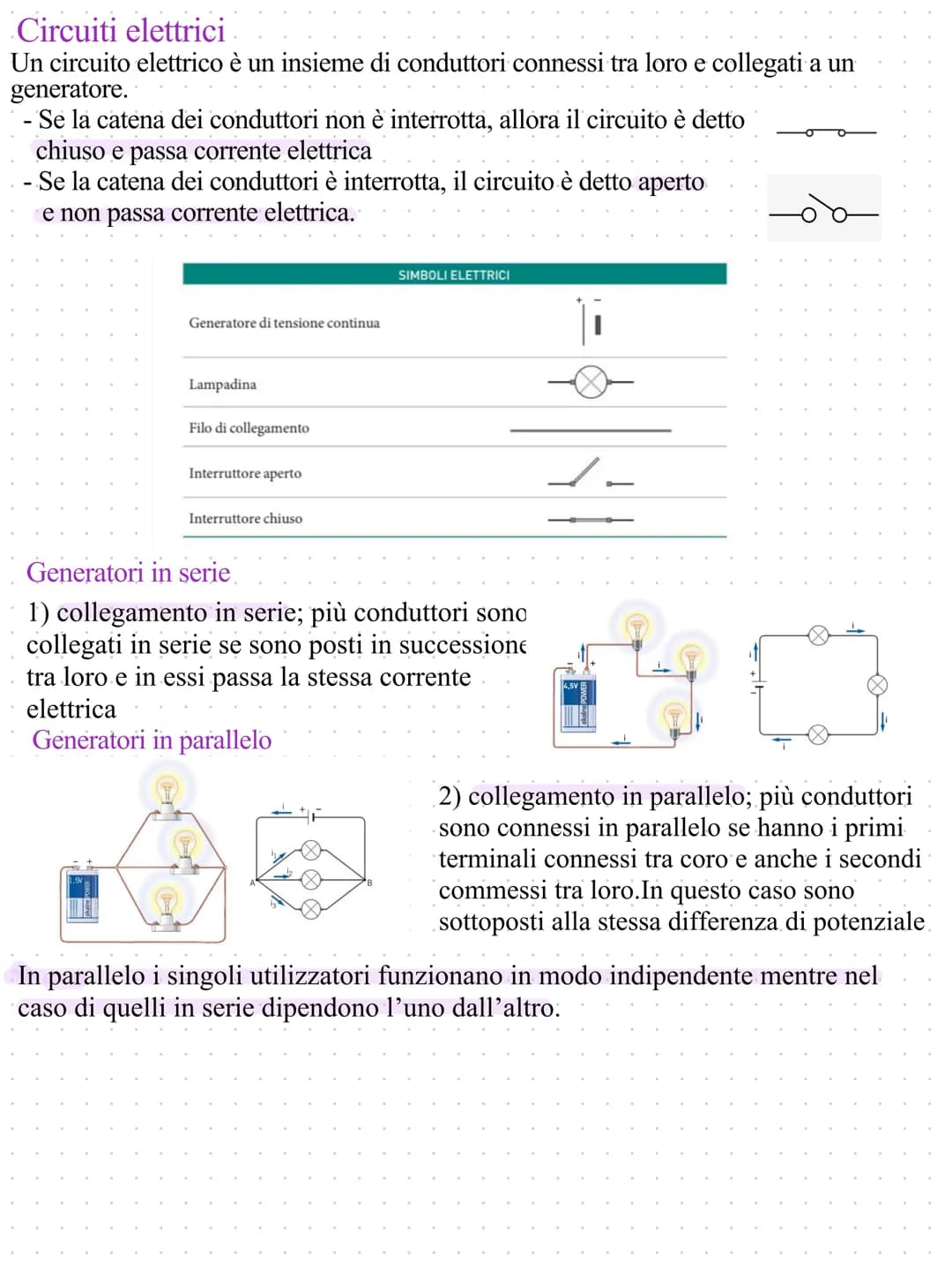 # La corrente elettrica continua
Si chiama corrente elettrica un moto ordinato di cariche elettriche e si
definisce continua quando la sua