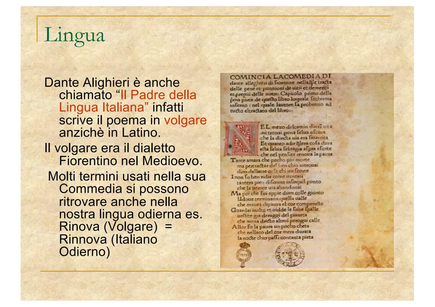 # La Divina
# Commedia
# Di Dante Alighieri # Struttura
La Divina Commedia è
- un poema allegorico e
didascalico
- scritta in 3 cantiche