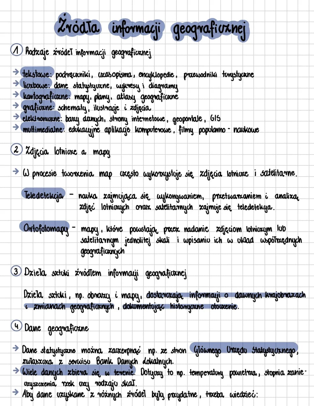 # Źródła informacji geografioznej
Ahodzaje źródeł informacji geograficznej
→ tekstowe: podręczniki, czasopisma, encyklopedie, przewodniki