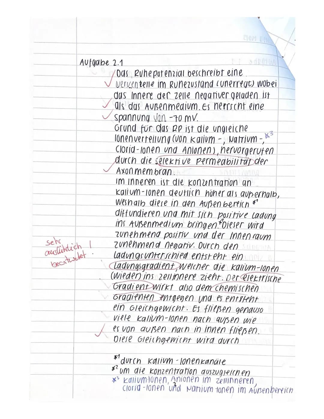 Name:
Klausur I
Neurobiologie
Beurteilung:
erreichte Punktzahl =
61
(von 65 Pkt.=938%)= Note 44
14.11.2023
Bitte achten Sie auf Form und