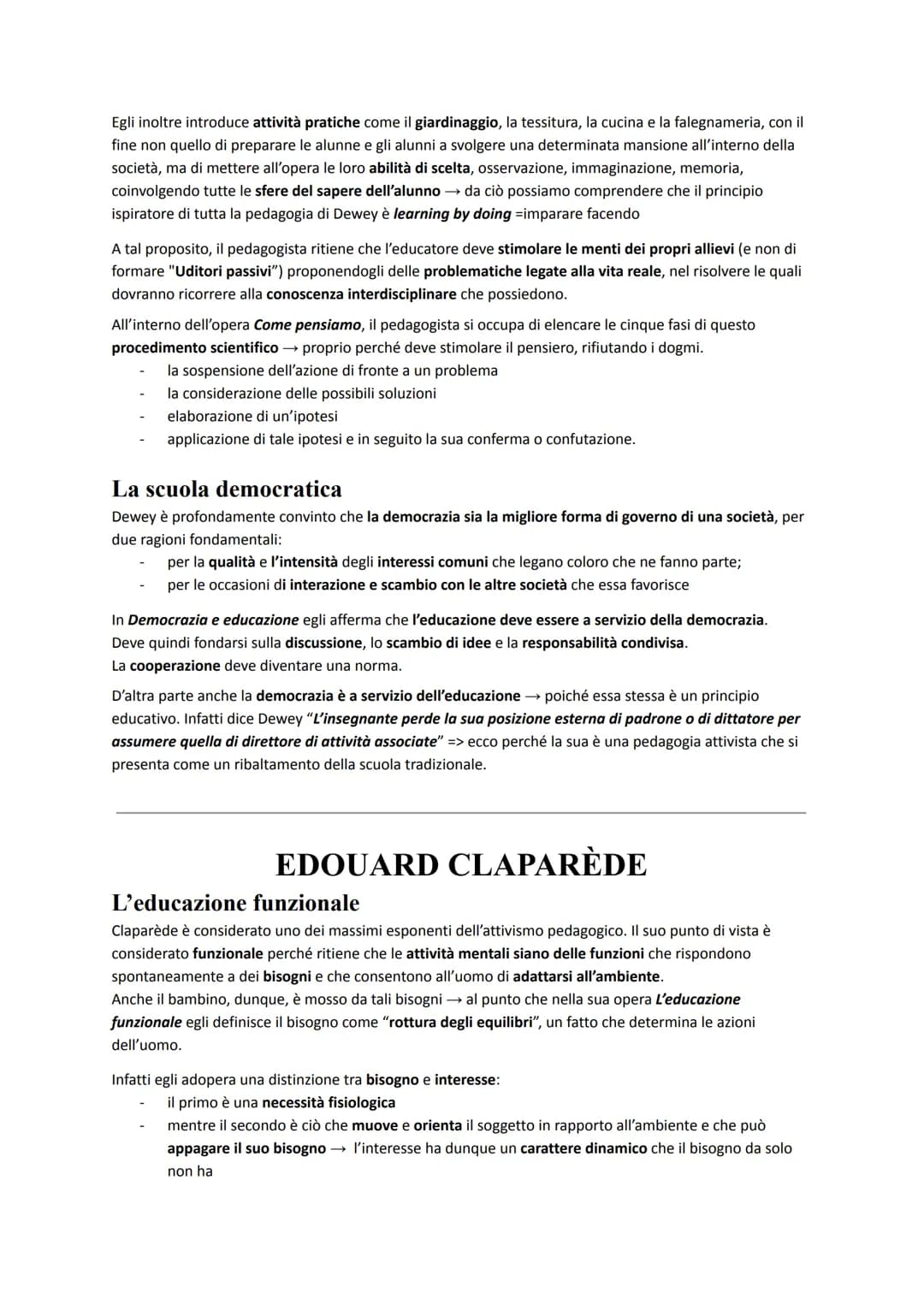# ATTIVISMO PEDAGOGICO
L'attivismo è una corrente pedagogica che si sviluppa tra la fine dell'Ottocento e gli anni Trenta del
Novecento; co