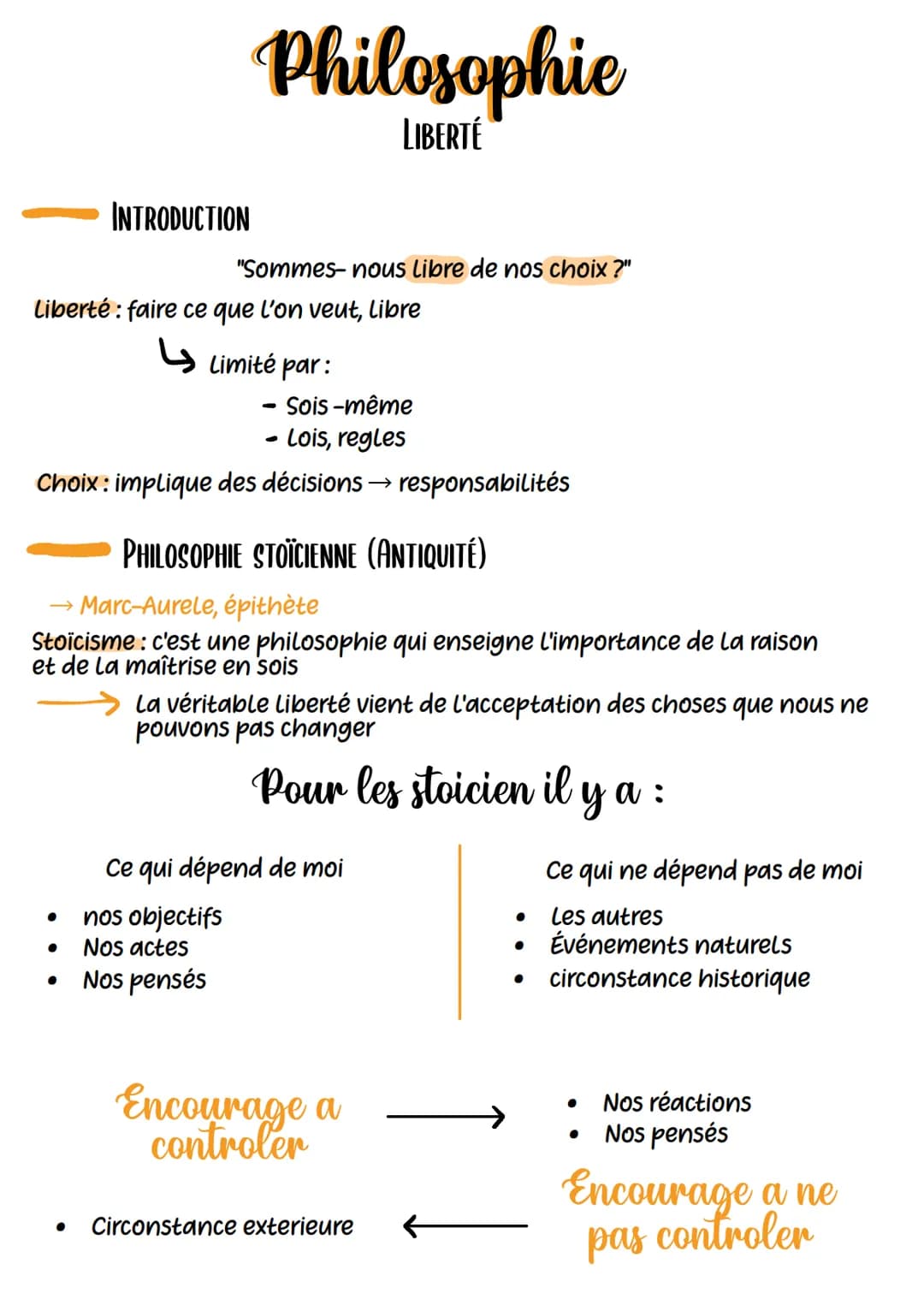 # Philosophie
LIBERTÉ
INTRODUCTION
"Sommes-nous libre de nos choix ?"
Liberté: faire ce que l'on veut, libre
Limité par:
- Sois-même
-