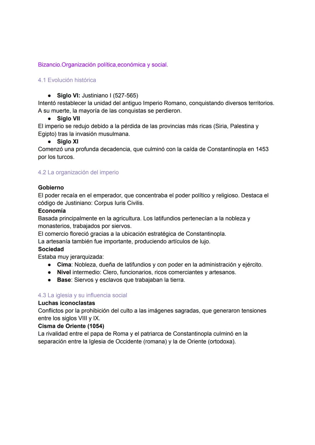 # 1. La Edad Media. La ruptura de la unidad mediterránea
División del Imperio Romano:
Tras la muerte de Teodosio (395), el imperio romano s