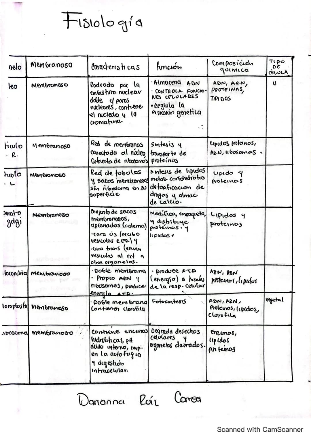 Fisiologia
toesqueleto
ofilamentos
Microtubulos
Glucogeno
soma
plasma
Lisosoma
Aparato de
Golgi
6
Nocleo
Nucleolo
Centriolos
Mem
