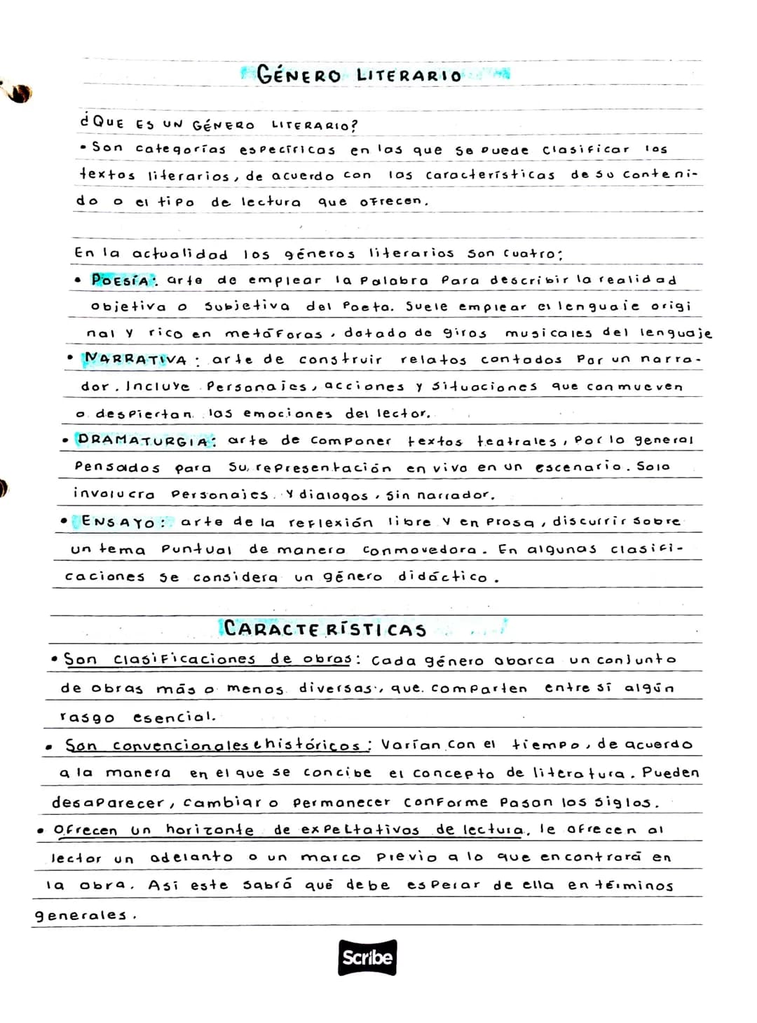# GÉNERO LITERARIO
¿QUE ES UN GÉNERO LITERARIO?
* Son categorías espectricas en las que se puede clasificar los
textos literarios, de