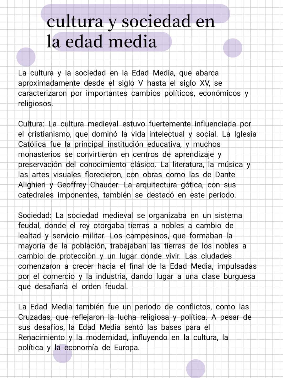 # cultura y sociedad en
la edad media
La cultura y la sociedad en la Edad Media, que abarca
aproximadamente desde el siglo V hasta el siglo