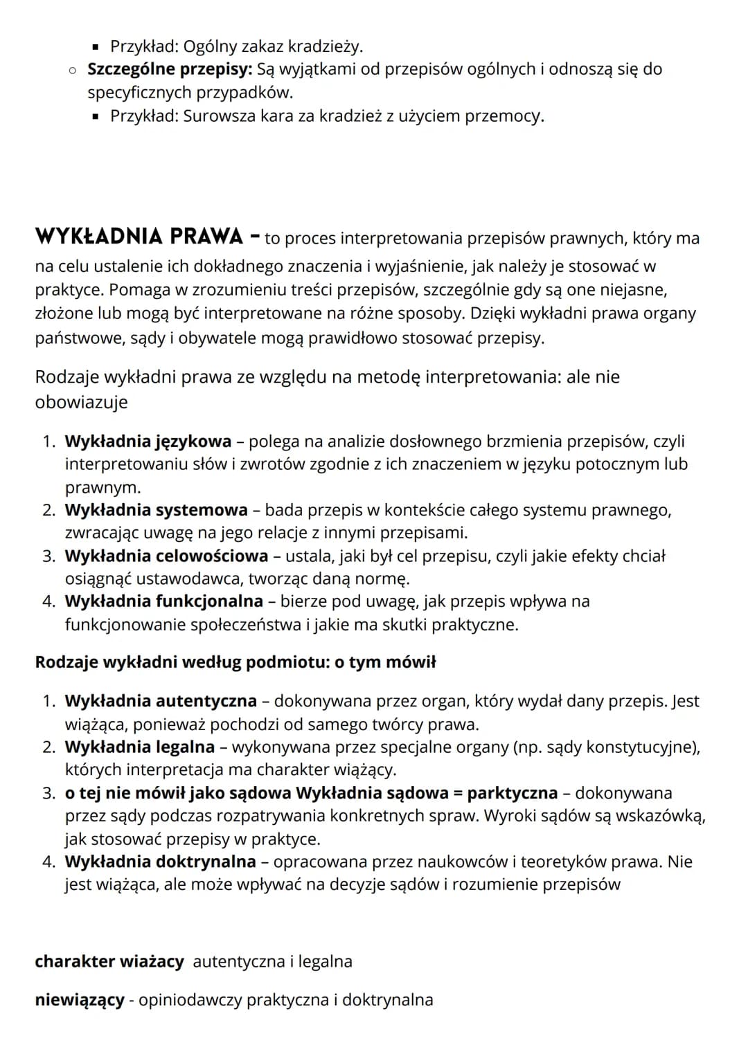 # NORMA PRAWNA - to reguła postępowania wyrażona przez przepisy prawne, która
reguluje zachowanie jednostek w społeczeństwie. Stanowi podsta
