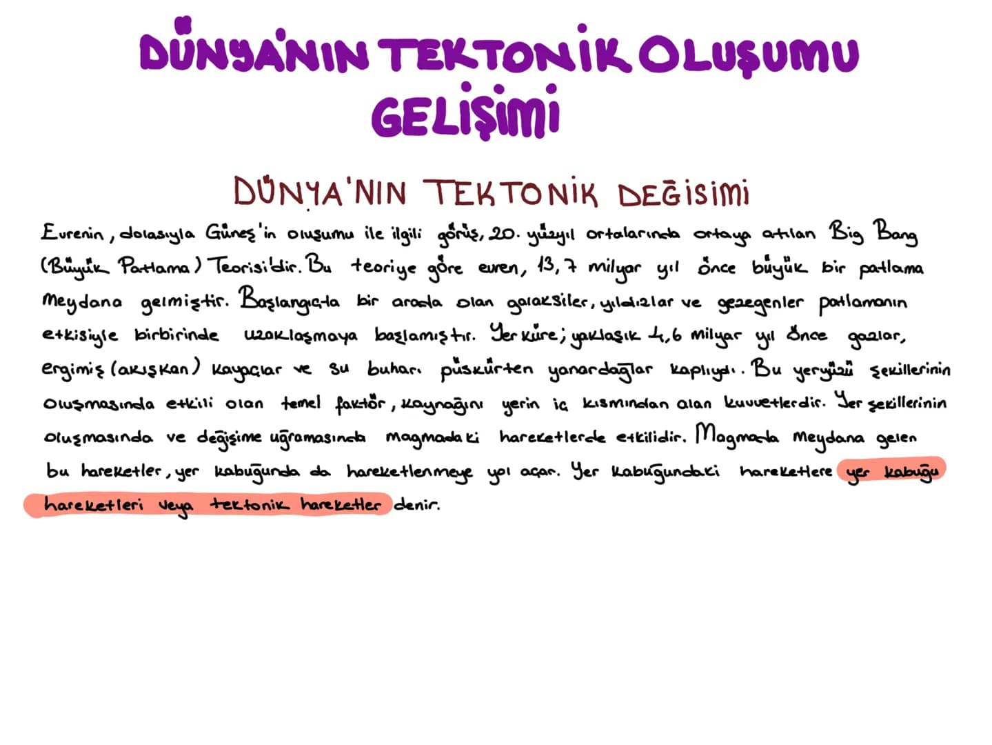 # DÜNYANIN TEKTONİK OLUŞUMU
# GELİŞİMİ
# DÜNYA'NIN TEKTONİK DEĞİSİMİ
Eurenin, dolasıyla Güneş'in oluşumu ile ilgili görüş, 20. yüzyıl orta