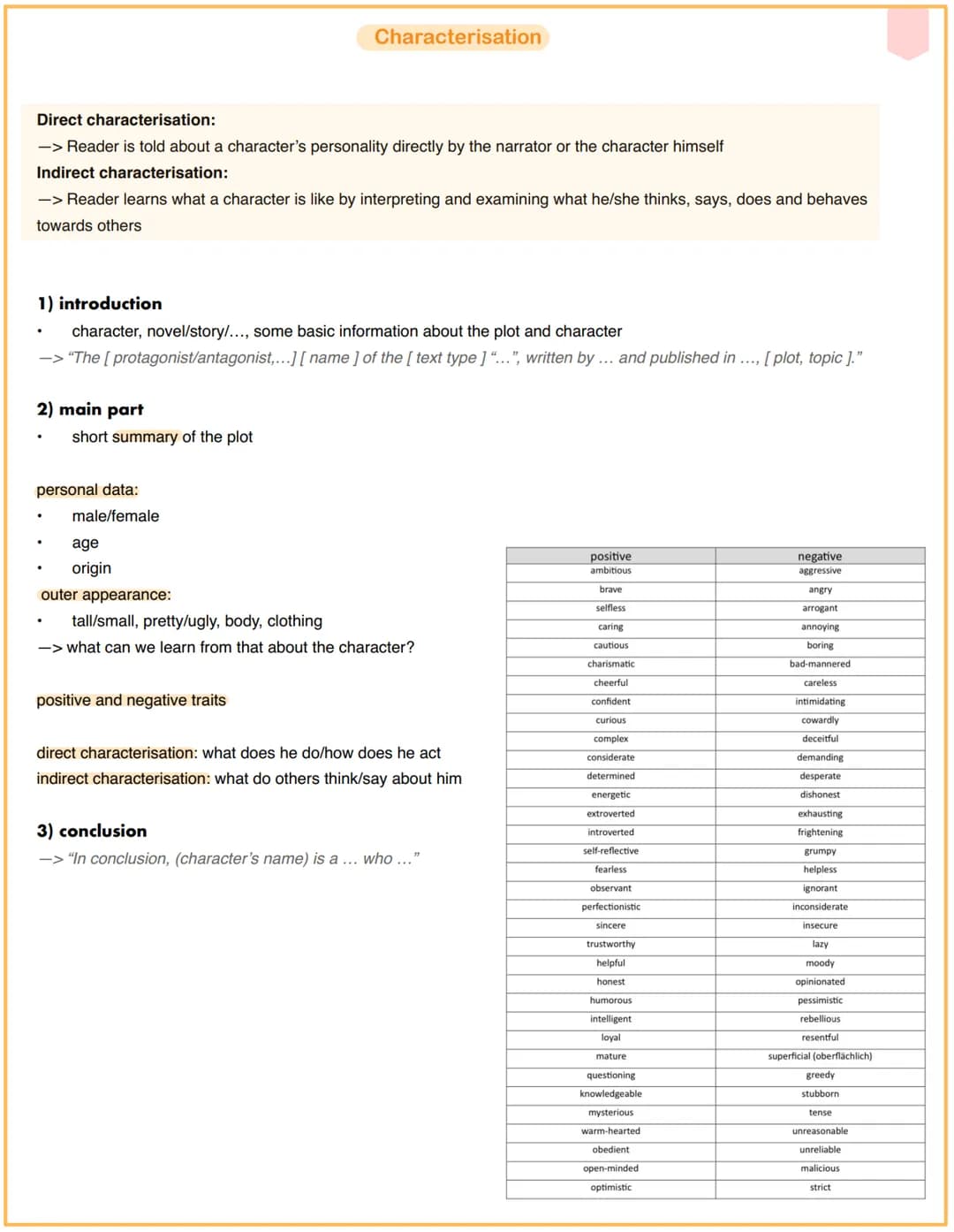 Analysis - non-fictional texts
1)introduction + hypothesis
- TATTJ, thesis, purpose, historical context, target audience
-> The ... ..", wr