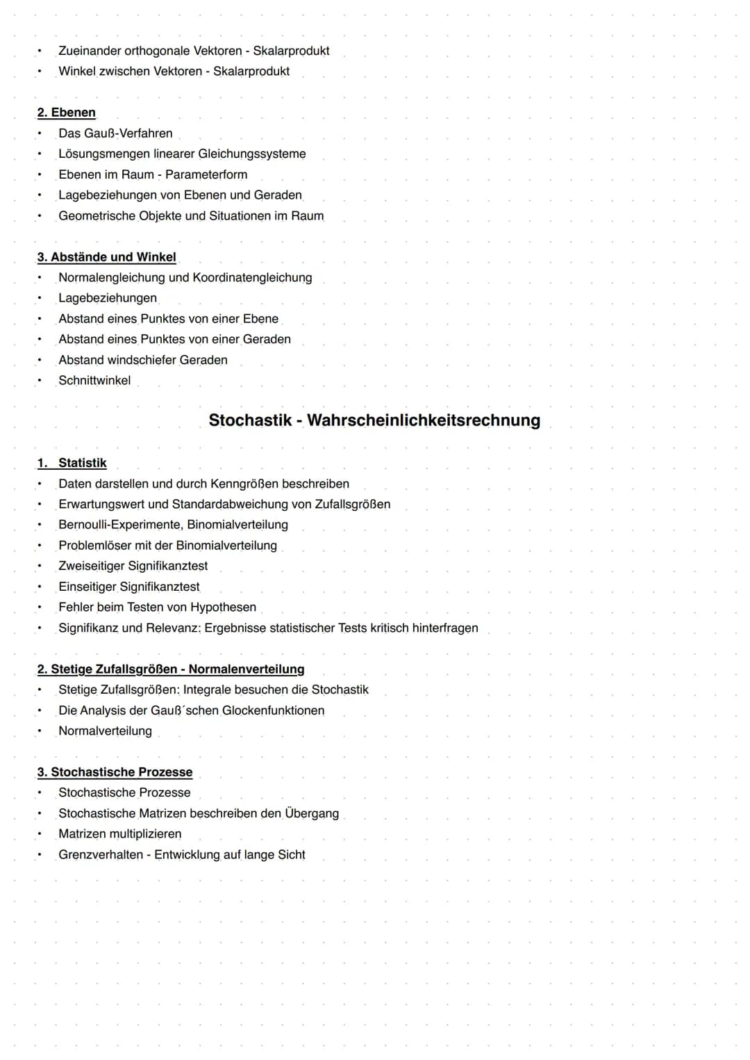 # Inhaltsverzeichnis Mathe Abitur 2025
Analysis
1. Eigenschaften ganzrationaler Funktionen
- Erste Ableitung
- Zweite Ableitung
- Kriteri