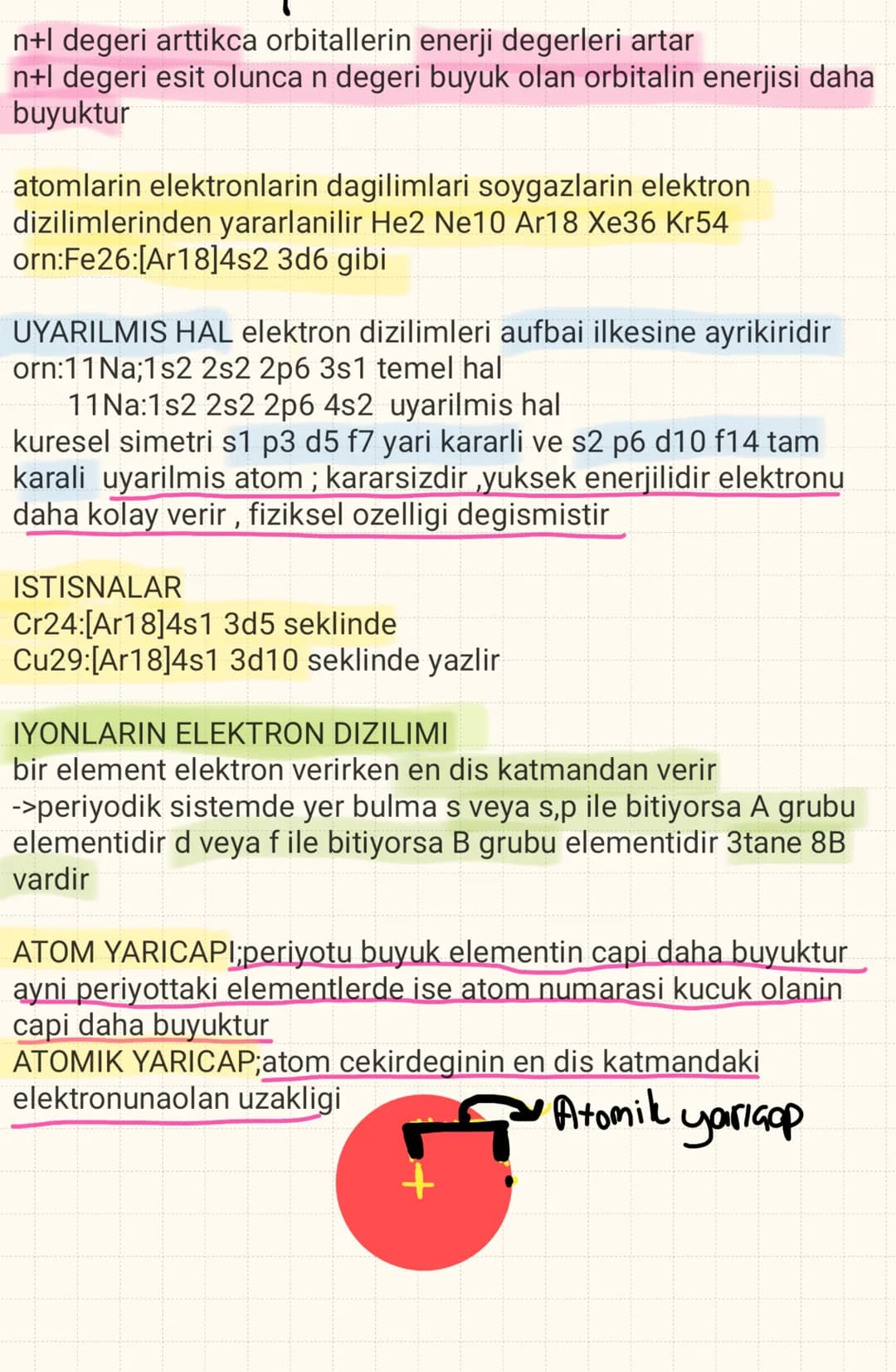# YORUNGE
elektronun izledigi varsayilan
dairesel yoldur
elektronun duzlemsel hareketini
temsil eder
sekli daireseldir
her yorunge bir enerj