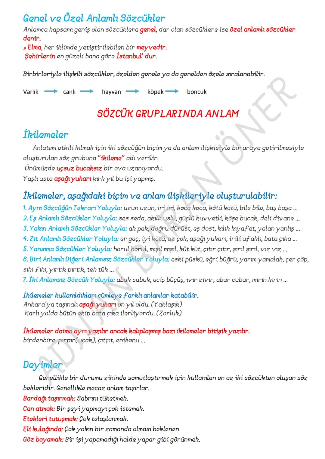 FİİLİMSİLER (EYLEMSİLER)
FİİLİMSİ: Fiillerden türemiş olmakla birlikte bir fiil gibi çekimlenemeyen olumlu, olumsuz
şekilleri yapılabilen v