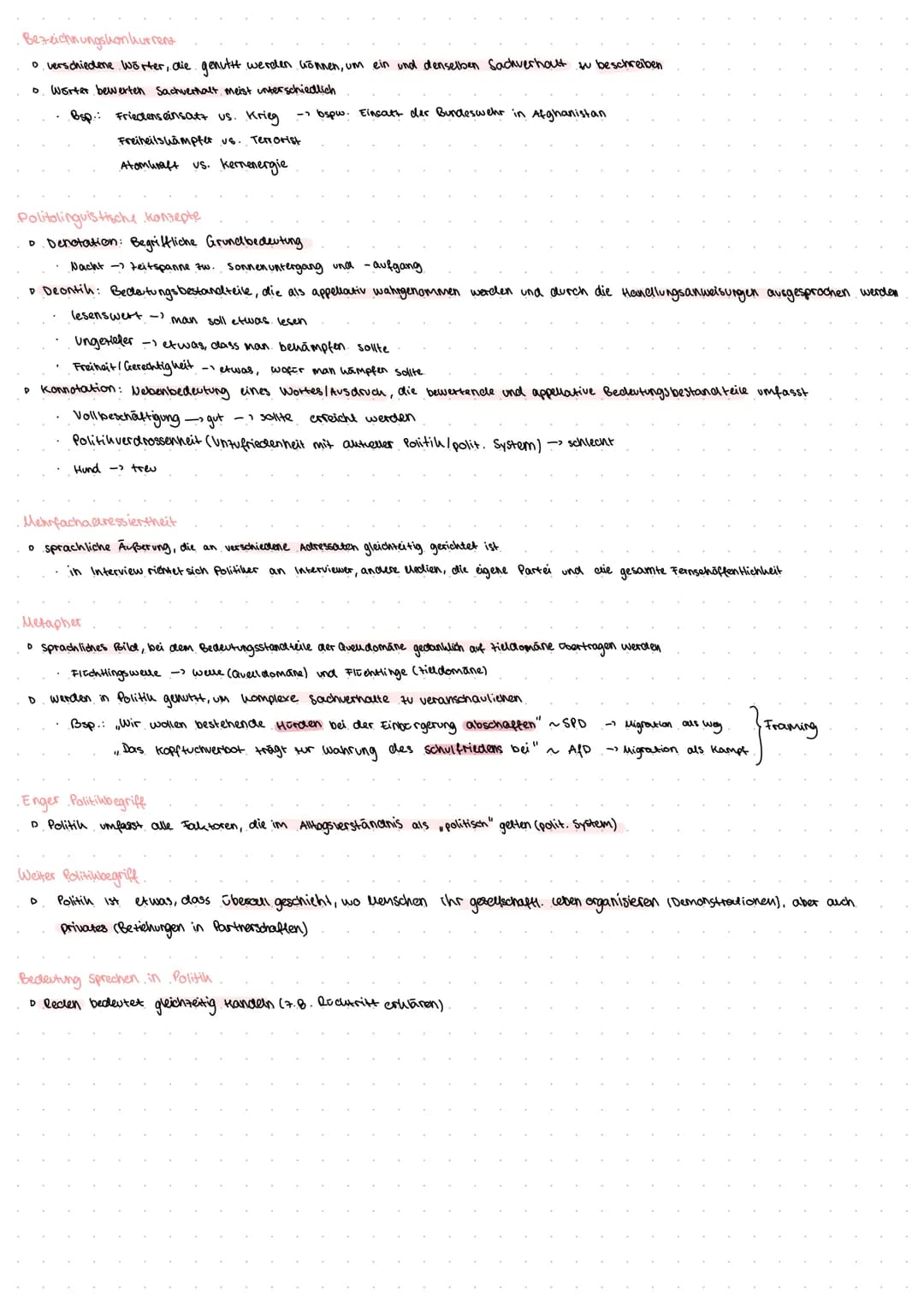 Bezeichnungshanhurrene
* verschiedene Wörter, die genuttt werden können, um ein und denselben Sachverhout u beschreiben
* Worter bewerte