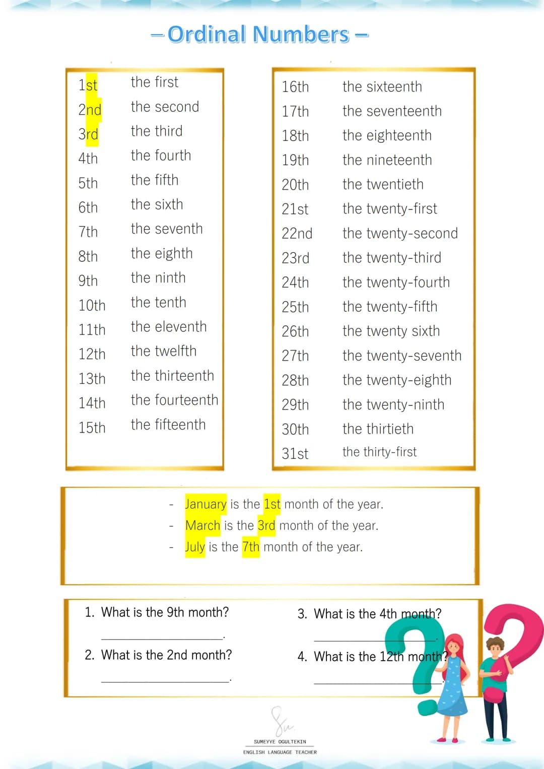 LiFe
UNIT 1
Su
SUMEYYE OGULTEKIN
ENGLISH LANGUAGE TEACHER
- Daily Activities and Weekend Activities
get up/wake up: uyanmak/kalkmak
have