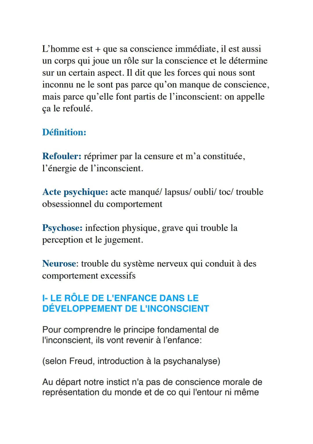 # L'Inconscience
## Philosophie
Définition:
L'inconscience désigne l'état où un individu n'est pas
conscient de ses pensées, de ses émotio