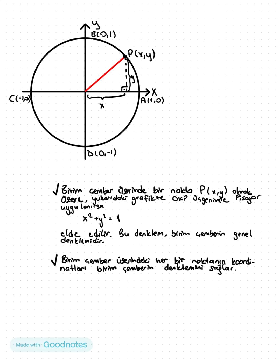Made with Goodnotes # trigonometri
A
Hipotenüs
Karşı dik kenar
B
α
a
komşu dik kenar
C
$Sind = \frac{Karşı dik kenar uzunluğu}{Hipst