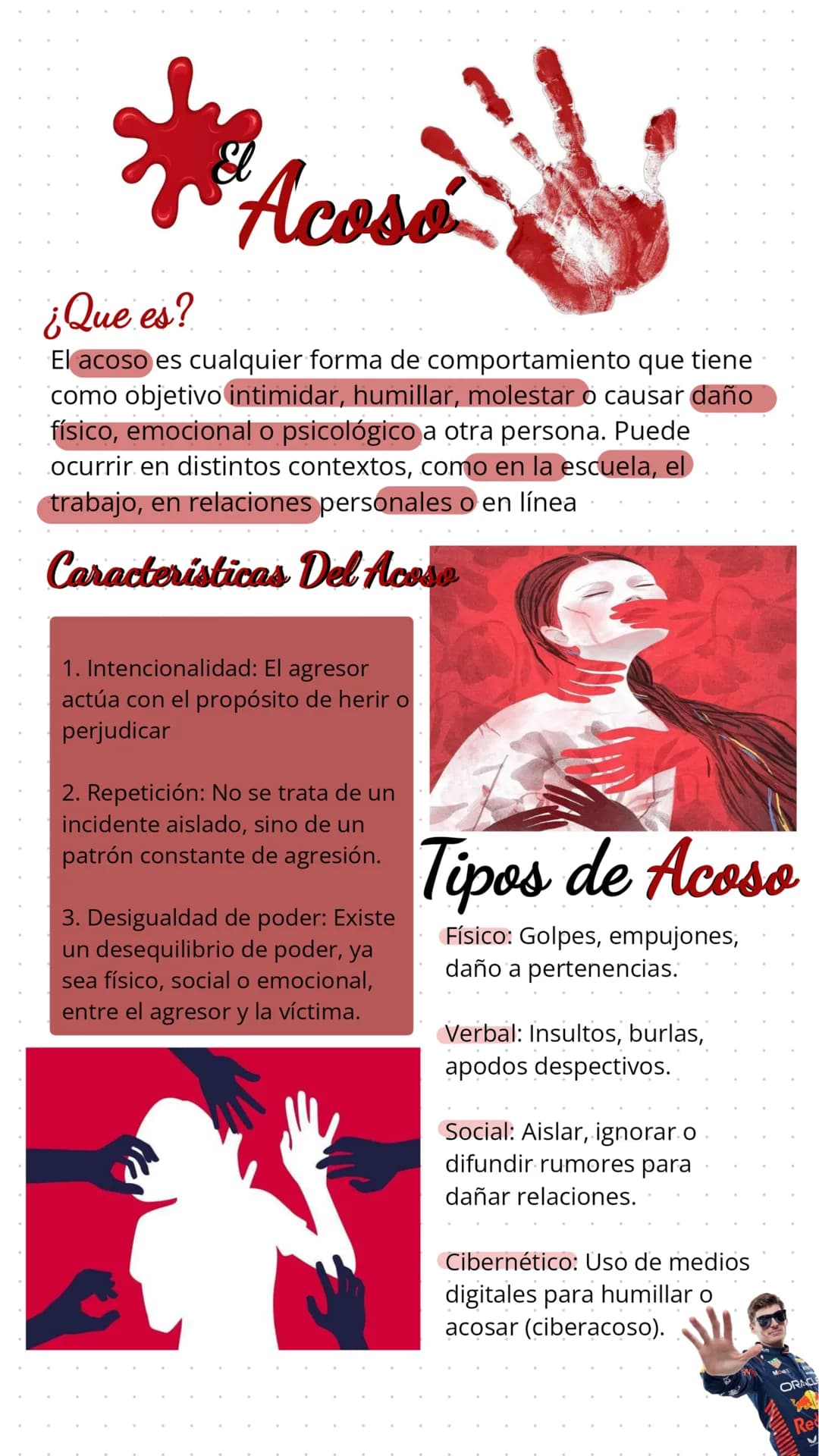 # ¿Que es?
# Acoso
El acoso es cualquier forma de comportamiento que tiene
como objetivo intimidar, humillar, molestar o causar daño
físic