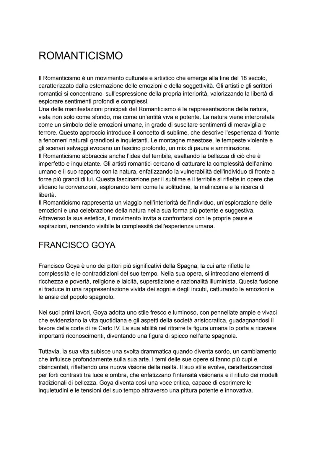 # ROMANTICISMO
II Romanticismo è un movimento culturale e artistico che emerge alla fine del 18 secolo,
caratterizzato dalla esternazione d