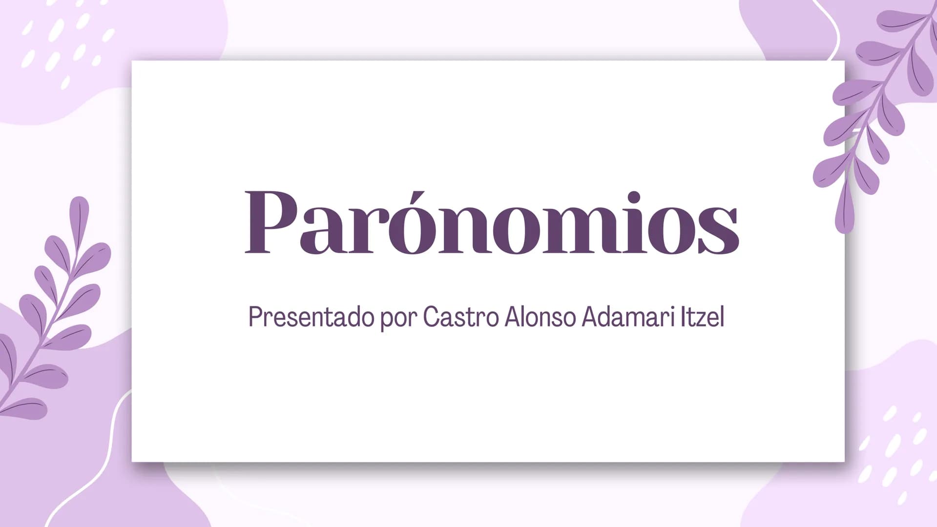 # LA SINONIMIA, ANTONIMIA, PARONIMIA Y HOMONIMIA # Sinónimos
Presentado por Nadia Fernanda Ramírez Chávez ## Tipos de
# Sinónimos
1
SINÓN