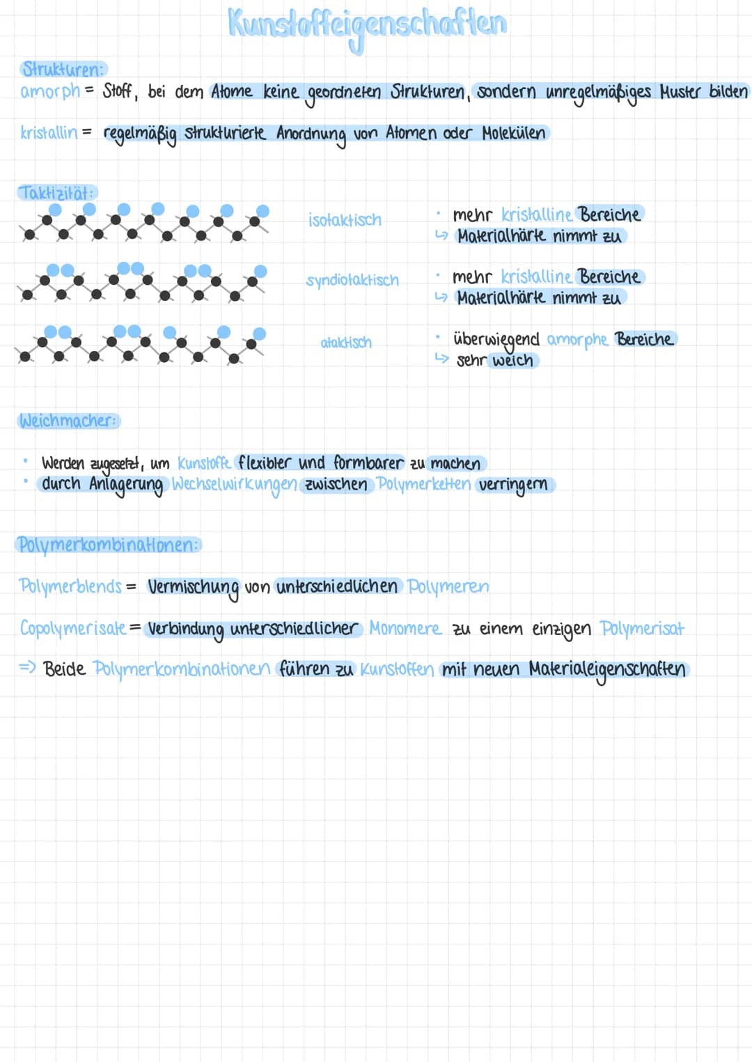 # Polymerisation
radikalische Polymerisation:
- Monomere verbinden sich zu Polymeren, ohne wesentlicher Veränderung ihrer Zusammensetzung