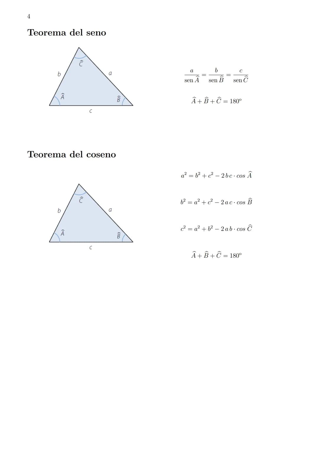 # TRIGONOMETRIA
Razones trigonométricas elementales
$sen(a) = \frac{cateto \ opuesto}{hipotenusa} = \frac{a}{c}$
$cos (a) = \frac{cate