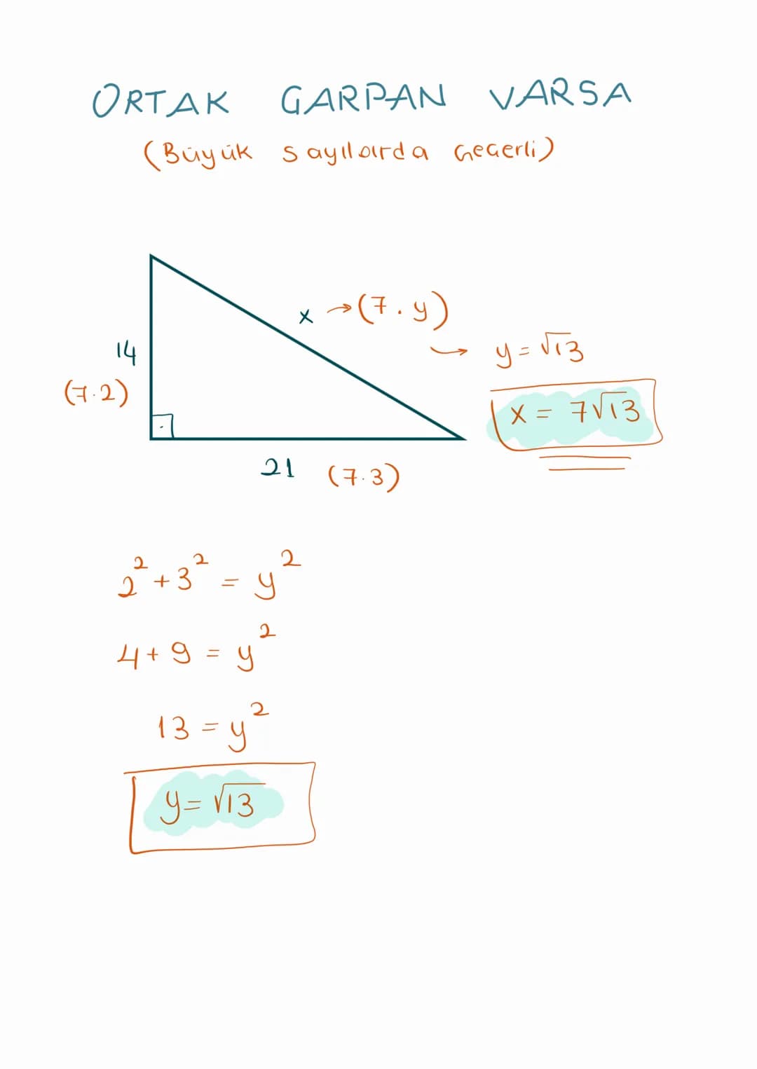 - DİK ÜGGENLER -
Ozel Dik Üagenler
3
4
5
13
5
12
17
25
8
7
15
24 # ÖKLİD
→
b
C
h
P
K
a
1) $h^2 = p. K$
2) $b^2 = k.a$ →