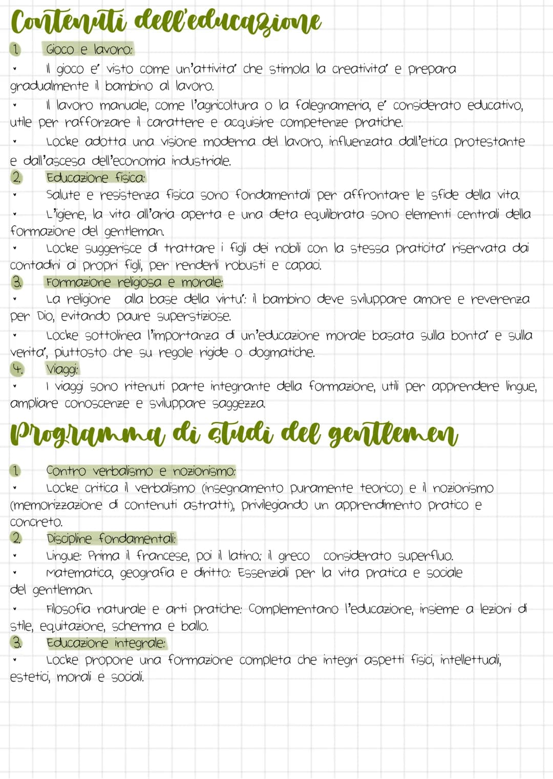 # Jonh Locke
# Obbiettivi dell'educazione
1. Autocontrollo:
- Per Locke, l'educazione deve mirare allo sviluppo della virtu, intesa come