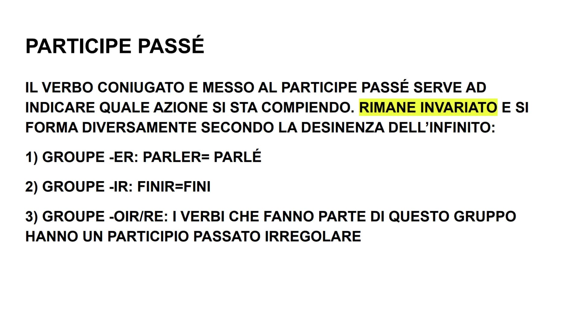 # LE PASSÉ COMPOSÉ
GRAMMAIRE # COME VIENE USATO?
IL PASSÉ COMPOSÉ E' USATO PER DESCRIVERE UN'AZIONE AVVENUTA
NEL PASSATO, UN PASSATO NÉ TR